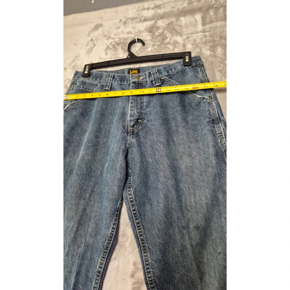 Lee Loose Fit Carpenter Jeans Mens 32x34 Blue Denim Utility Work Pants 102887991